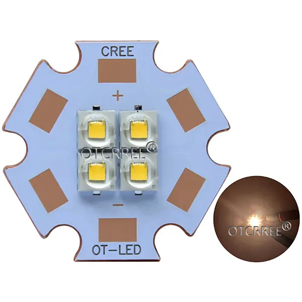 Cree XPE2 XP-E2 4 чипа 4 светодиодный 3V6V12V 10W12W холодный Нейтральный Теплый белый красный синий зеленый высокомощный светодиодный излучатель диод на 20 мм медной печатной плате - Испускаемый цвет: Warm White 3200K