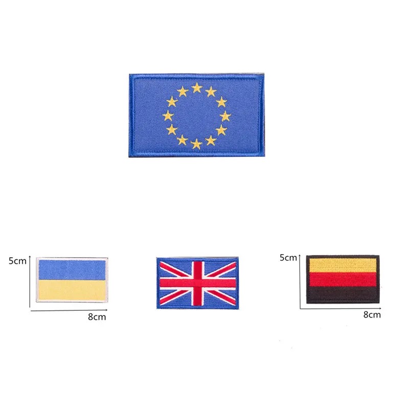 

Fashion Badges Countries Flag Italy Chile Brazil France EU UK Badges Germany Badges for Clothes 2019 New Flag Patches