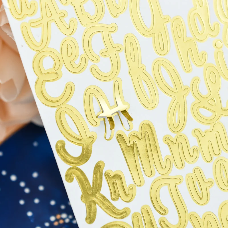 Ksccraft золотые буквы самоклеящиеся наклейки для скрапбукинга/поделки/украшения для открыток