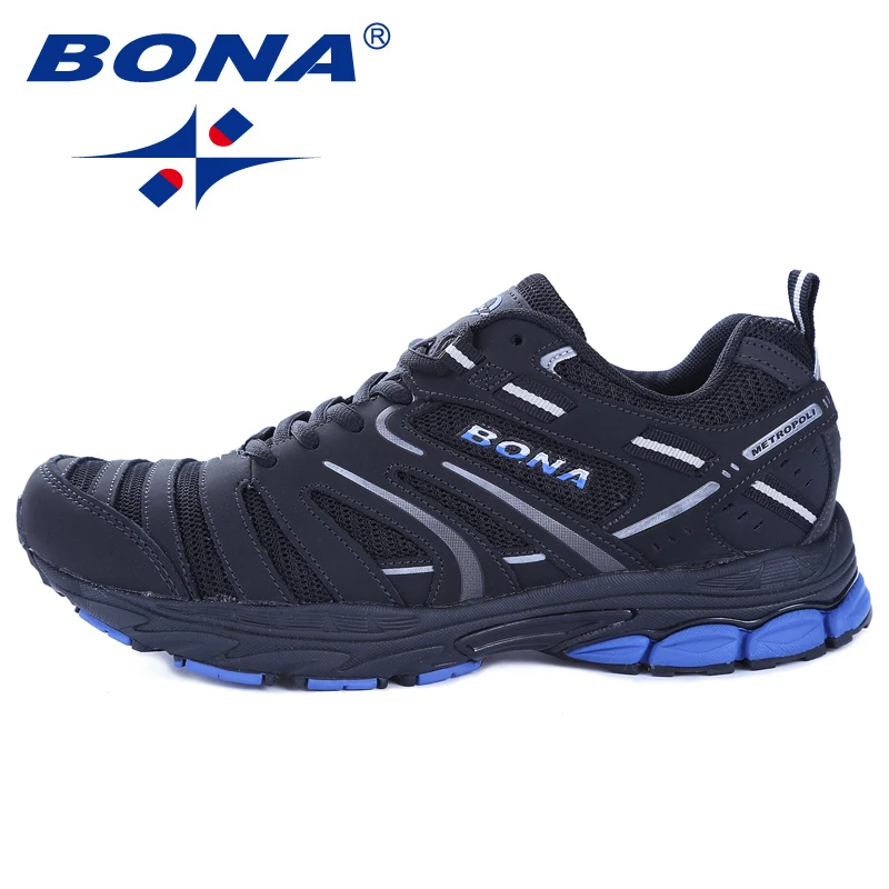 Najtaniej BONA New Arrival gorącym stylu mężczyźni buty do biegania Outdoor Walking trampki trekkingowe wygodne buty sportowe światło darmowa wysyłka
