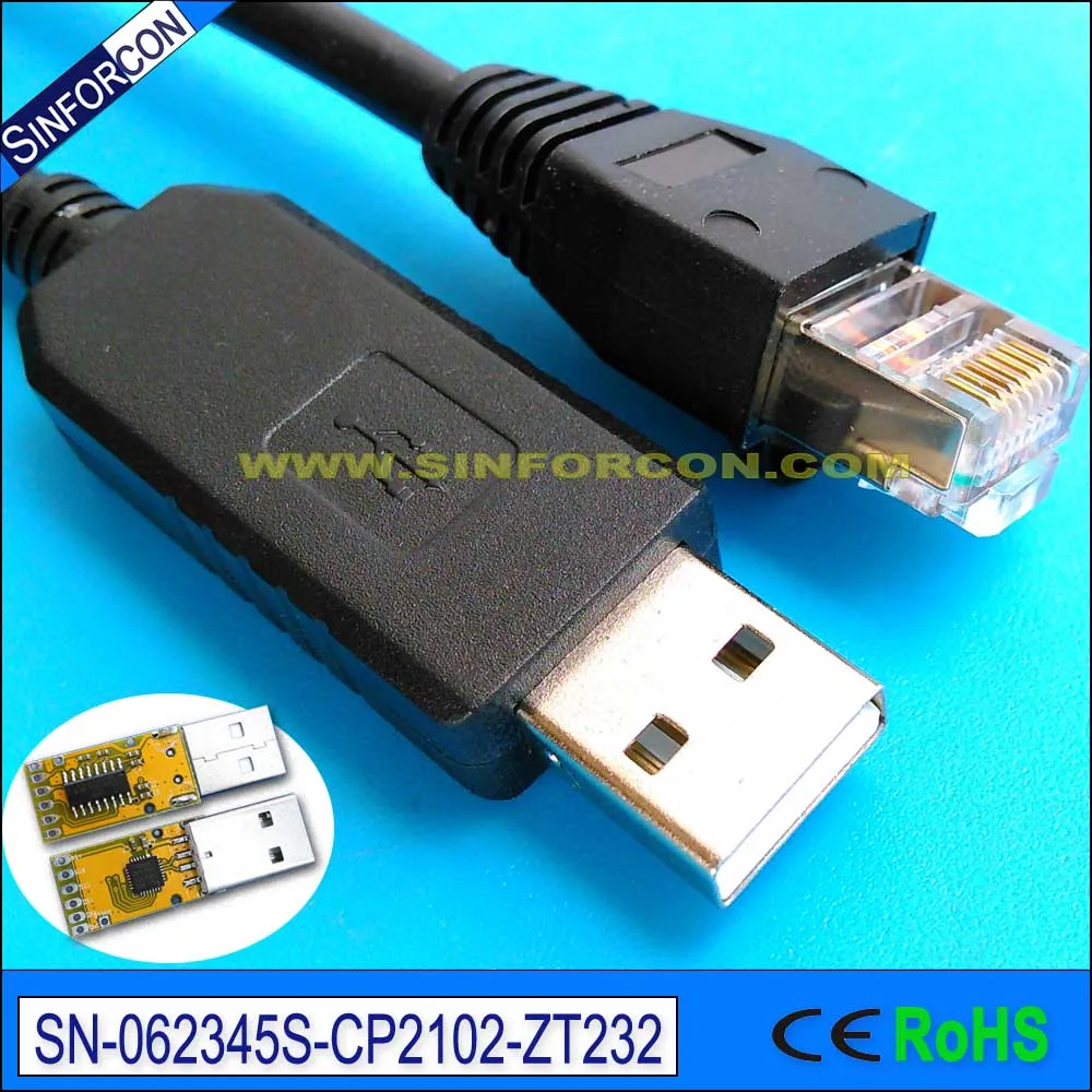 Кабель переходник silabs cp2102 с usb rs232 на rj11 rj12 rj45|adapter cable|rj45 converterusb |
