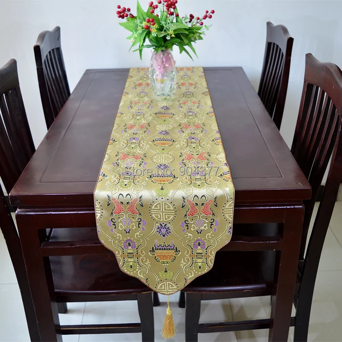 Гладкие классические цветочные столешницы в китайском стиле обеденный стол защитные коврики Модные Простые Дамасские декоративные чайные скатерти