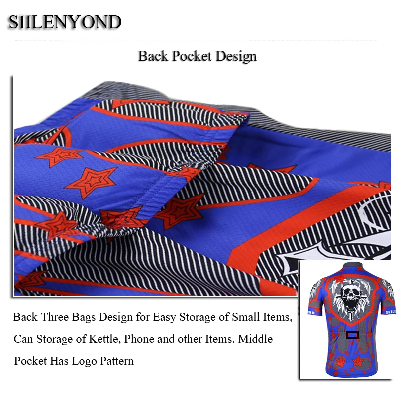 SIILENYOND, набор для велоспорта, для гонок, Джерси, Майо, Ropa Ciclismo, быстросохнущий, короткий рукав, нагрудник, костюмы для мужчин, горный велосипед, спортивный костюм