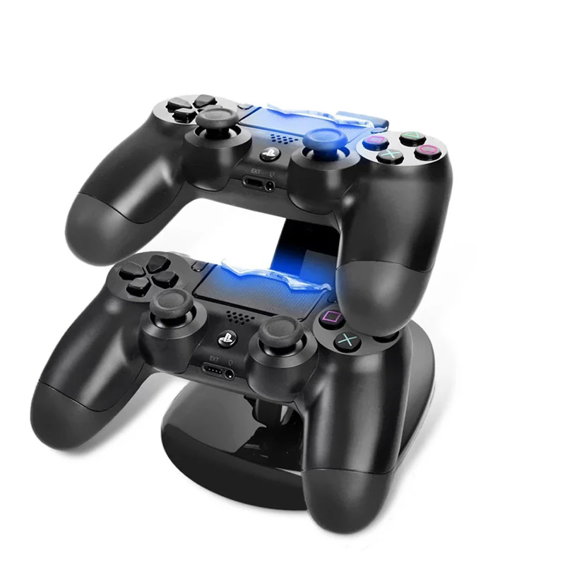 PS 4 аксессуары PS4 Dual USB зарядное устройство док-станция Подставка для Playstation 4 игровой контроллер подставка держатель черное зарядное устройство