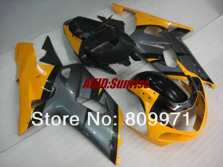 Желто черный обтекатель комплект для SUZUKI GSXR600 750 K1 01 02 03 GSXR750 2001 2002 2003|full fairings|suzuki