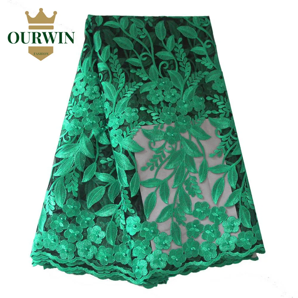 african lace fabric-green 