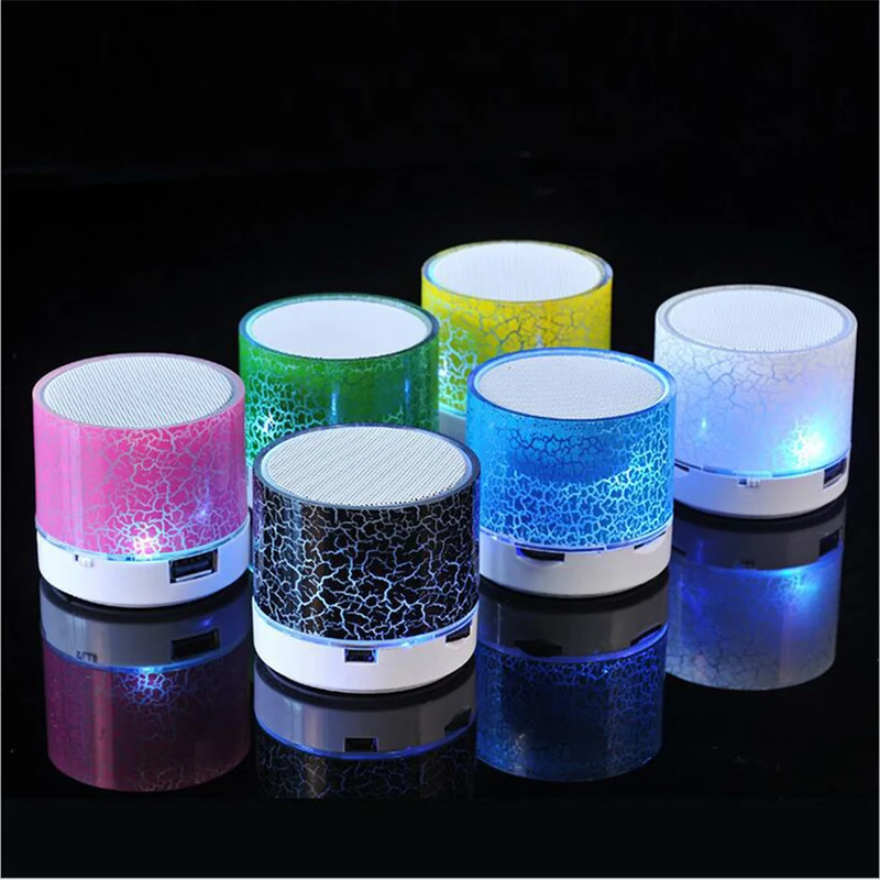 Bluetooth динамик MinWireless громкий с трещинами светодиодный TF USB сабвуфер bluetooth s mp3