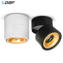 [DBF] 360 градусов вращающийся на поверхность потолочный светильник 7 Вт 10 Вт 12 Вт 15 Вт Светодиодный точечный потолочный светильник для кухни декор для гостиной