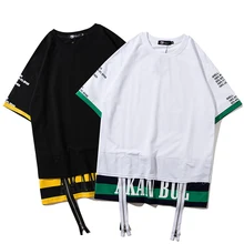 Длинная свободная летняя футболка Для Женщин Принтом Harajuku Kawaii T рубашка корейского стиля уличная Белый Топ Плюс Размеры женская одежда 50G0045