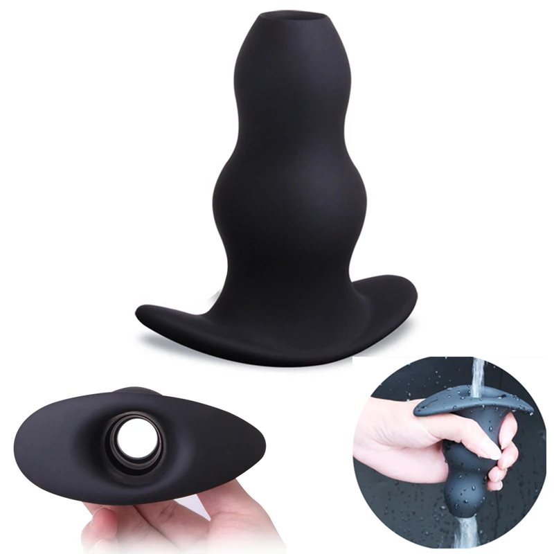 Anal Erotic Toys Peep Anus Hollow Butt Plug Enema For Woman Men Silicone Prostate Massager Gay Sex Equipment |