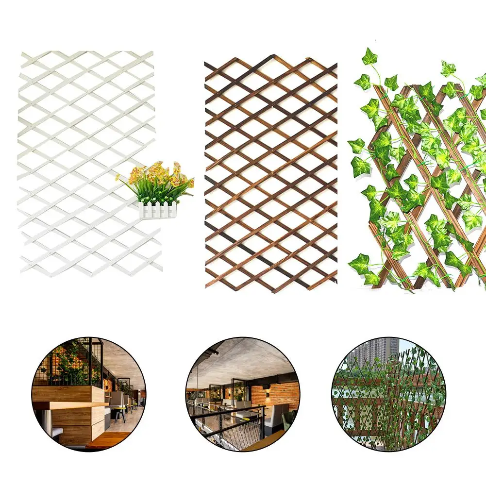 

Extendable Instant Fence Outdoor Wooden Fence Garden Balcony Vine Frame Wedding Props Decoration Redes Para Pajaros