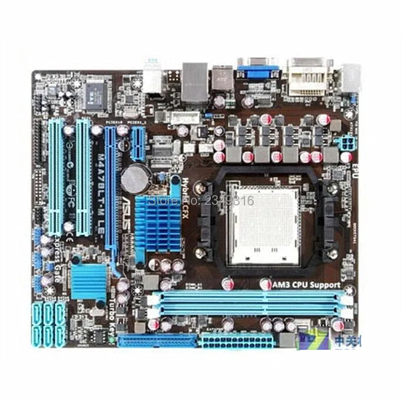 Материнская плата для настольного компьютера Asus M4A78LT-M LE 760G 760L Socket AM3 DDR3 UEFI биос оригинальная б/у материнская плата