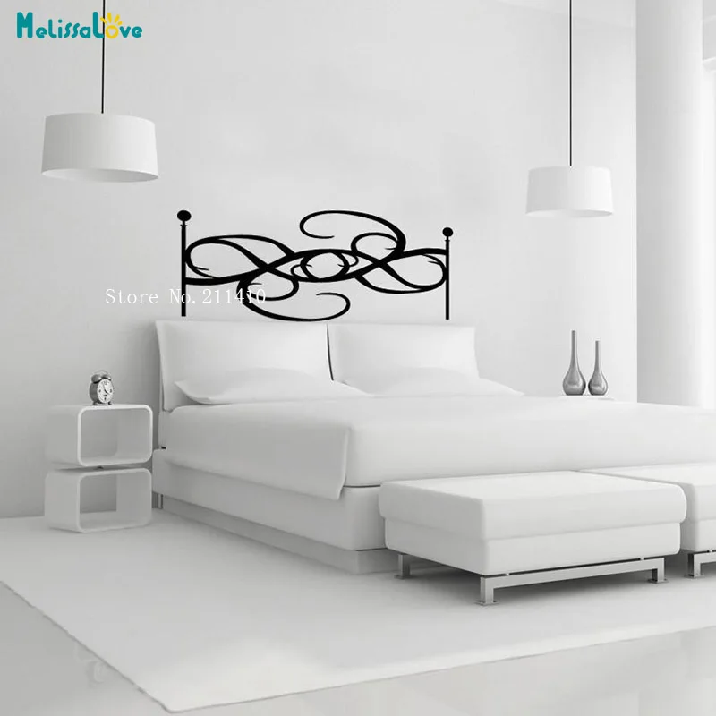 

Bedside Wall Decals Swirly Headboard Vinilos Paredes Home Decoration For Living Room Bedroom Self-adhesive Art Vinyl Mural YT165