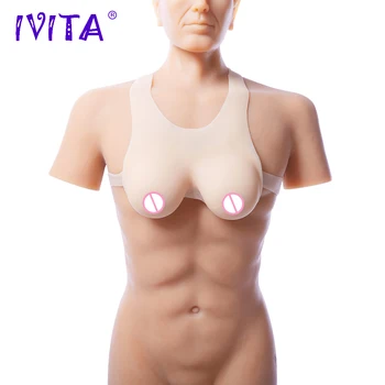 

IVITA 800g Realistic Silicone Breast Forms Fake Boobs For Crossdresser Shemale Transgender Enhancer Soft-Touch Breast Form