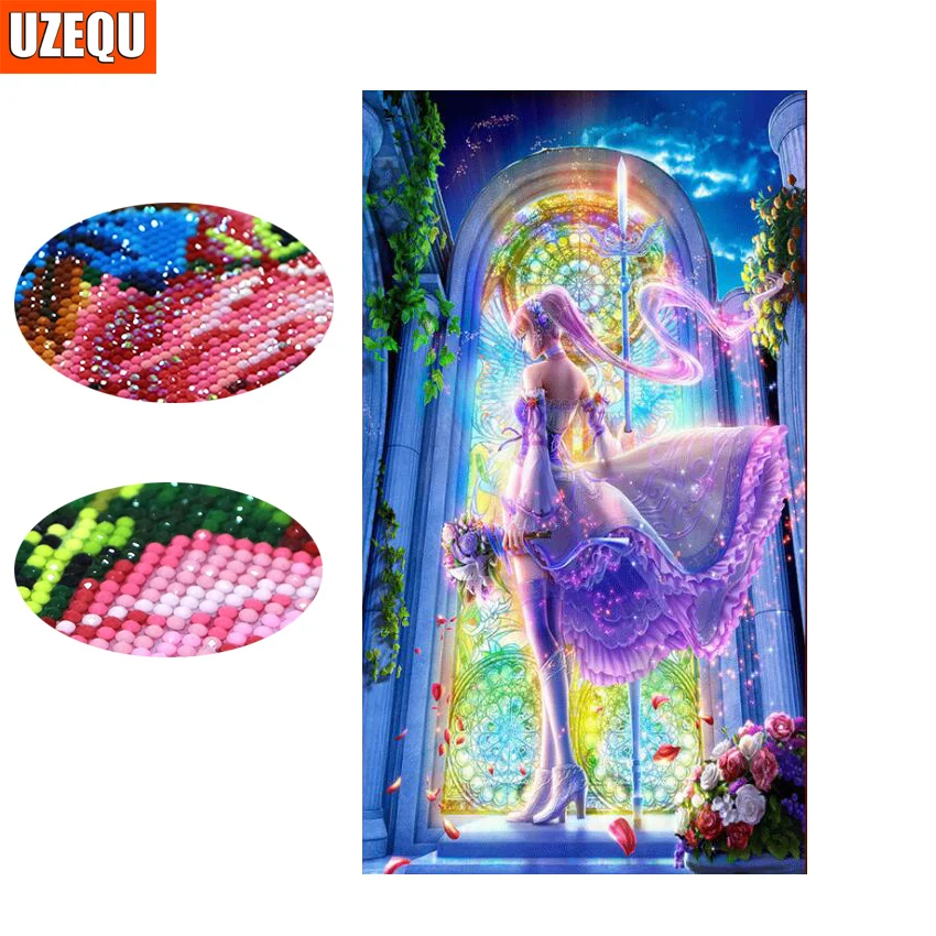

Special Shape Rhinestones Painting Diamond Embroidery Cartoon Beauty Full 5D DIY Diamond Painting Cross Stitch Mosaic Pattern