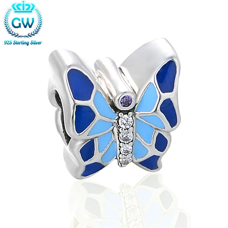 

New!Sterling Silver Butterfly European Charm Bead Handmade Friendship Bracelets Jewelry Findings & Comonents D109