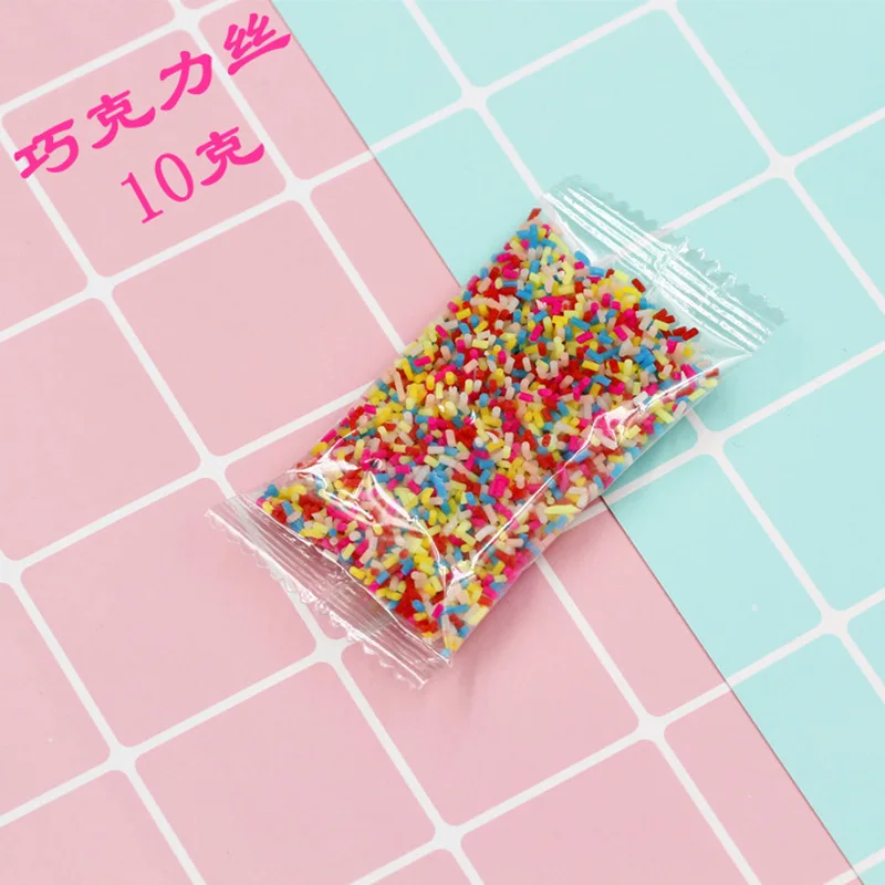 DIY 10 г поддельные спринклеры украшения для слизи наполнитель поставки слаймов моделирование конфеты торт игрушки в виде десерта слизи грязи глины аксессуары