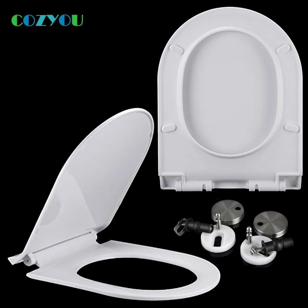 COZYOU PP сиденье для унитаза U Slow Close быстрая установка длина 425 до 495 мм ширина 350 360