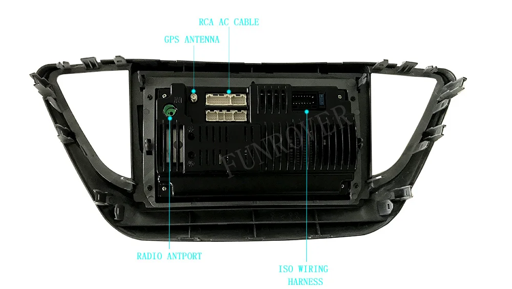 Excellent Funrover 9" 2 din Car DVD multimedia gps radio tape recoder Player For Hyundai solaris verna accent 2017-18 Navigation WIFI  rds 14