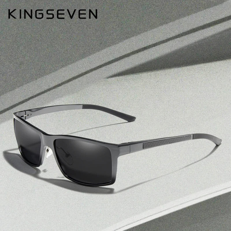 Comprar Nuevo diseño kingseve gafas de sol de aluminio y magnesio gafas de sol polarizadas cuadradas para hombre gafas de sol accesorios para hombres