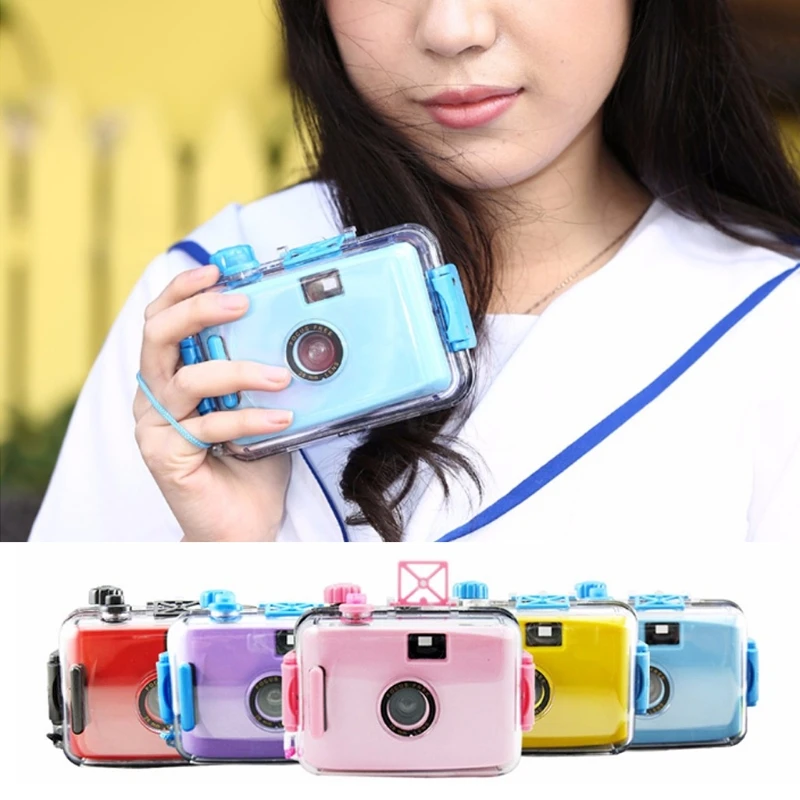 

SIV Candy color Waterproof Camera Mini Cute 35mm Film With Housing Case gai