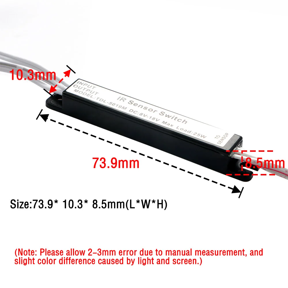 DC8-18V PIR инфракрасный датчик движения переключатель полосы светильник гардероб автоматическое выключение инфракрасный детектор переключатель 12 В светодиодный светильник