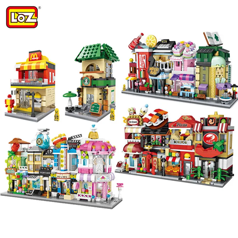 

LOZ Retail Store Mini Bricks Business Street 711 Assembly Model 3D Architecture Loz Building Blocks Kid Gift Toys for Children