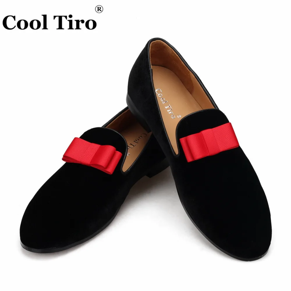 Black Velvet Loafers With Bow Tie (4)