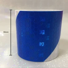 5 см X 3 м Блестящий светоотражаПредупреждение ющий самоклеящийся стиксер с цветной саржевой печатью для автомобиля