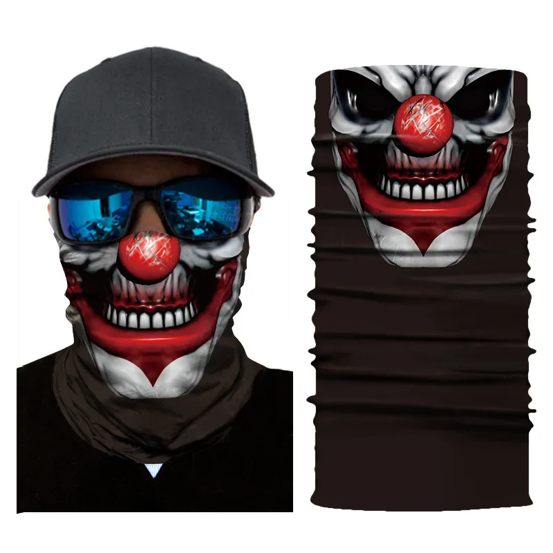3D бесшовный Балаклава волшебный шарф маска для лица и шеи призрак Джокер Скелет бандана щит Повязка На Голову Бандана для мужчин велосипед