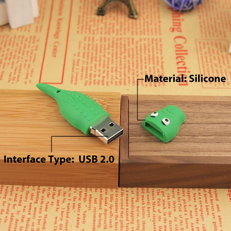 Cartoon Cool Animals USB 2.0 Cle Flash Drive Pendrive 64GB 32GB 128MB Classical Pendrive U Stick Flash Disk portable USB