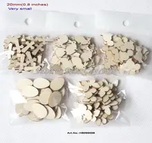 150pcs set 2cm Very Small Assort Easter Blank Natural Wooden Easter Art Chick Cross Butterfly