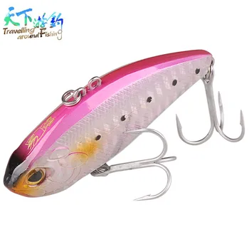 

Travelling around Fishing 68mm 23g VMC Treble Hook VIB Fishing Lure Isca Artificial Baits Para Pesca Leurre Souple Isca De Silic