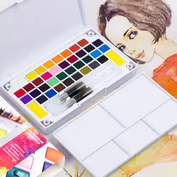 36 цветов сплошной цвет краски набор воды цвет портативный набор для художественной живописи офис школьников для рисования товары для