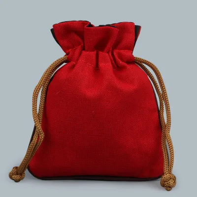 

Plain Linen Small Drawstring Bags Jewelry Pouch Cotton Candy Gift Packaging bag Trinket Storage Coin Pocket Spice vanilla sachet