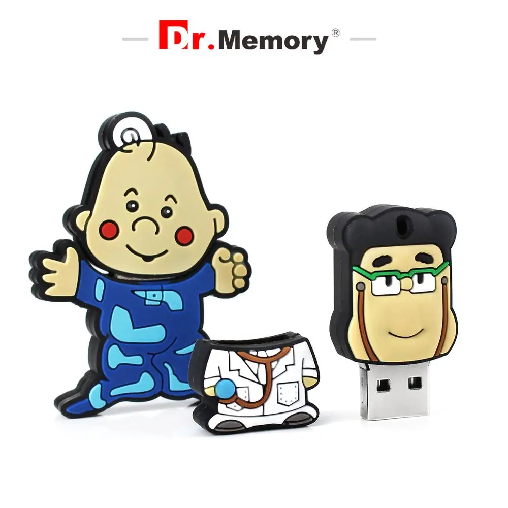 

Usb Flash Drive Cartoon Doctor With a Atethoscope Memoria USB Stick 64GB Pen Drive Little Children 32GB Memory Stick Cool Gift