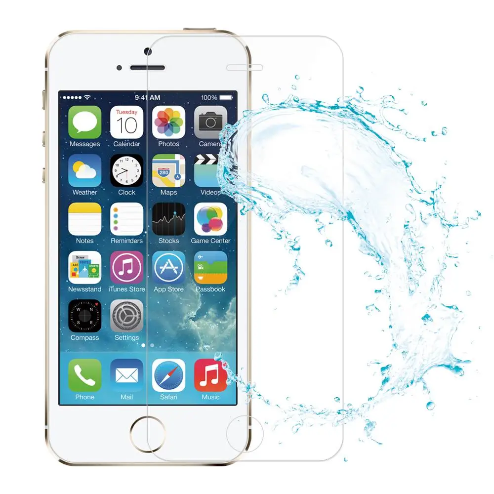 Закаленное стекло 9H для iphone X 8 4S 5 5S 5c SE 6 6s plus 7 защитная пленка чехол закаленное