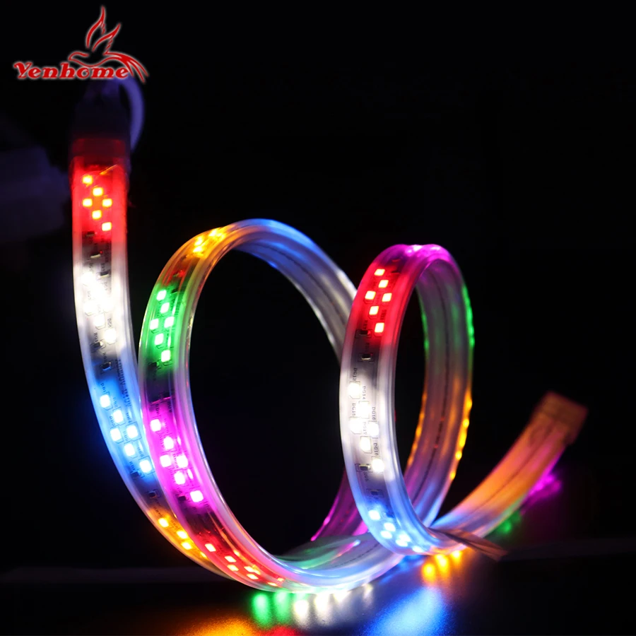 

Waterproof SMD2835 LED Tape AC220V Flexible LED Strip 3 Line 144 LEDs/Meter Outdoor Garden Christmas Decor Lighting with EU Plug