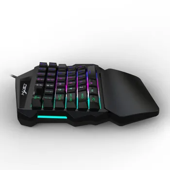 

New one-hand gamer keypad with 35 keys mechanical keyboard colorful backlight suitable for professional players