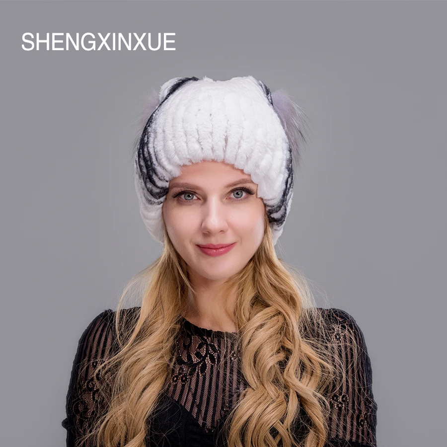 

JIQIUZHANXUEFEI winter hats for women real mink fur girs hat 2019 winter