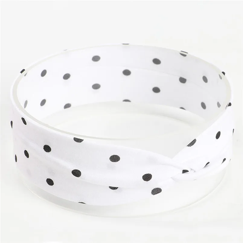Baby Kids Headband Cute Baby Toddler Infant Headband Dot Printing Stretch Hairband Bebe Headdress tiara infantil #35S25 (19)