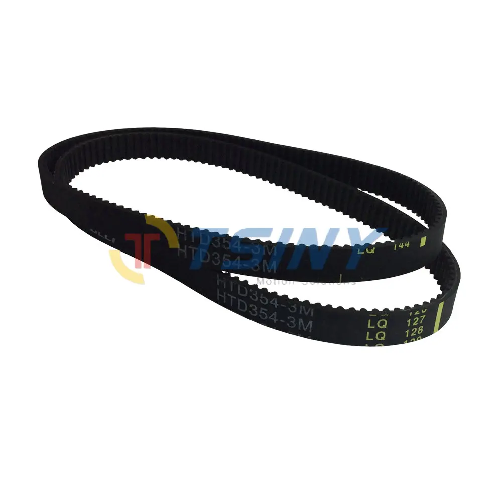 

HTD 354-3M-10 Timing Belt Closed Loop Round Rubber Transmission Belts Length 354mm Belt Width 10mm 118 Teeth 2pcs