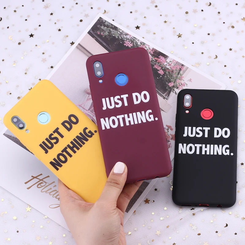 Силиконовый чехол для телефона Samsung A41 S8 S9 S10 S10e S20 Plus Note 9 10 A7 A8 Just Do Nothing Fundas|Бамперы|