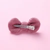 Bows Hair Clip Baby Hairpin for Newborn Baby Solid Rabbit Ears Hairgrip Cotton Hairpins Kids Accessories for Girls Baby Items 2