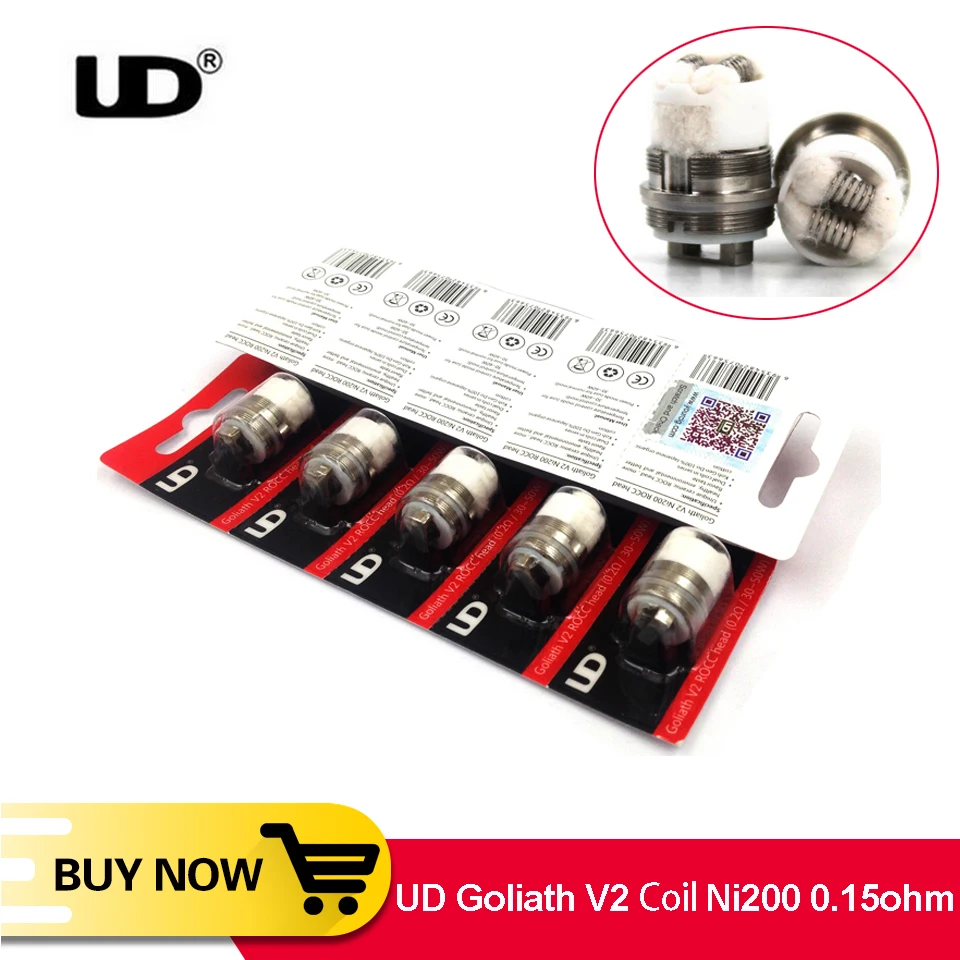 Просвет 5 шт./упак. оригинальный UD goliath V2 катушки Ni200 0.15ohm для аксессуары