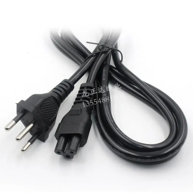 

1.8m Brazilian Plum Blossom Tail Three-plug Power Wire 3x075mm2 Laptop Charging Wire Authentication Label Connection