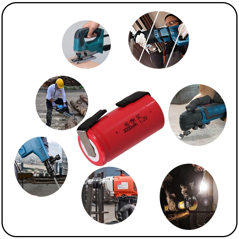 30 шт. SC 3000 мАч 1 2 В батарея NIMH аккумуляторы для makita bosch B & D Hitachi metabo dewalt