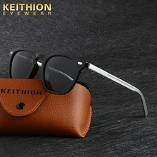 KEITHION Brand Design Classic Polarized Sunglasses Men Women Driving Square Frame Aluminium Magnesium Legs Sun Glasses UV400