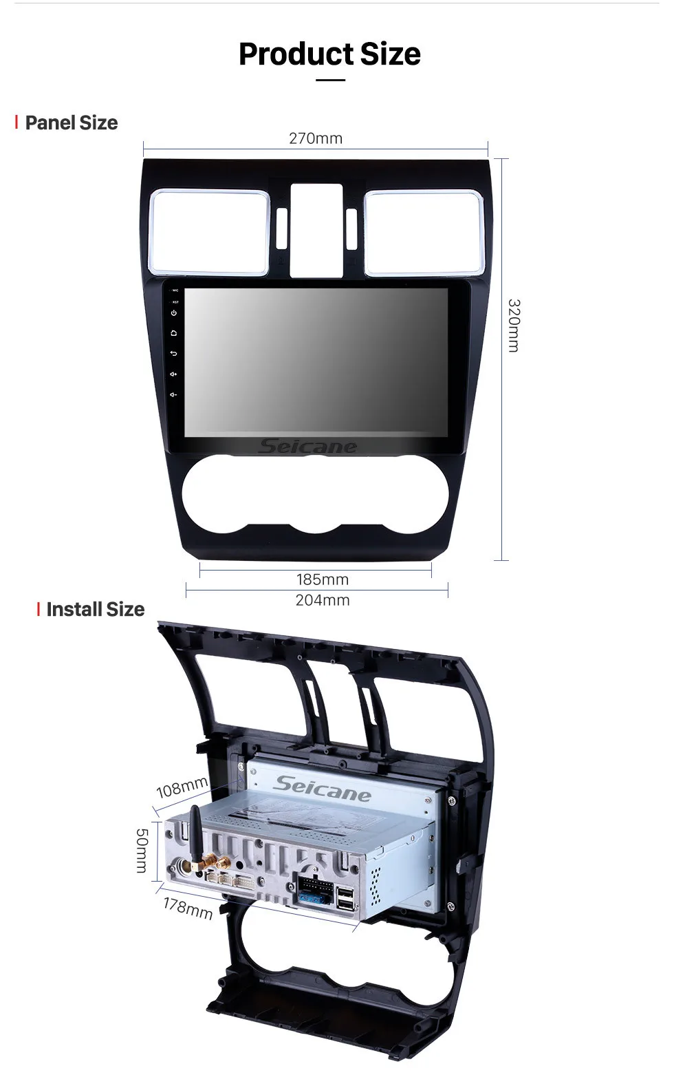 Clearance Seicane 9"Android 9.0 8 core 2din GPS Navigation Multimedia Player Car Radio Stereo Head For 2014 2015 2016 Subaru WRX forester 17