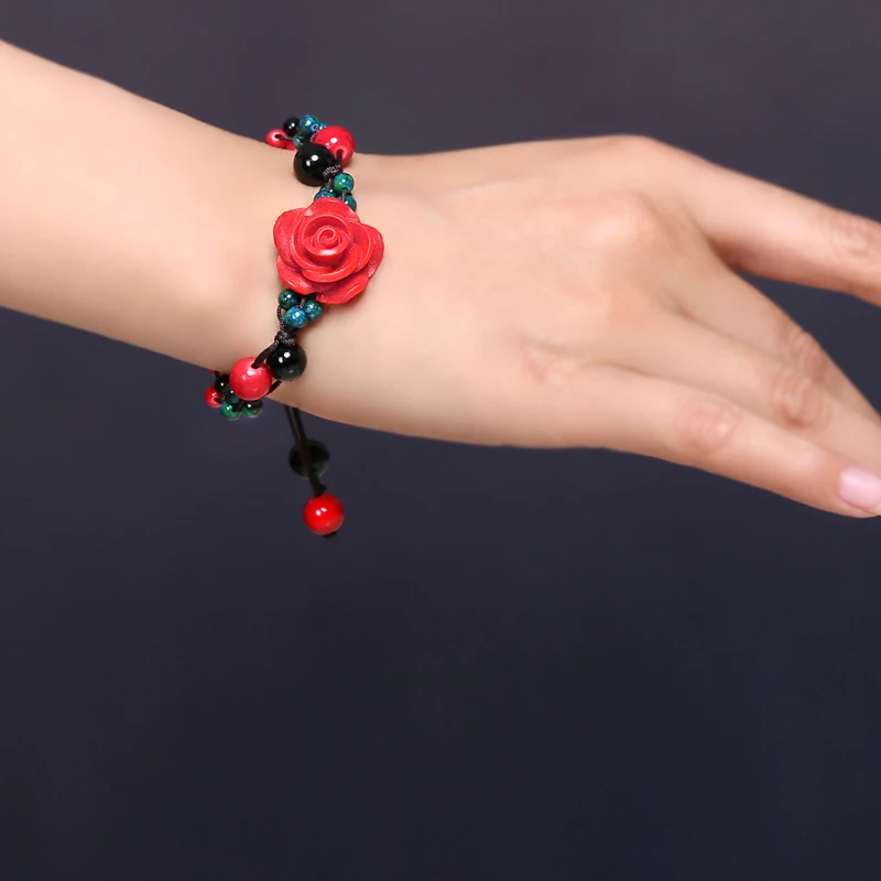 can choose size National Wind Bracelet Vintage Woven Handmade Ornament